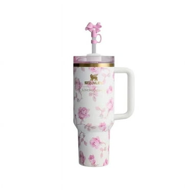 40 ozPortable Handheld Water Bottle,   304 Stainless Steel Thermos Cup with The LoveShackFancy Pattern Thermal Insulation Birthday Holiday Gift,Iced Coffee Mug Insulated Mug with Handle