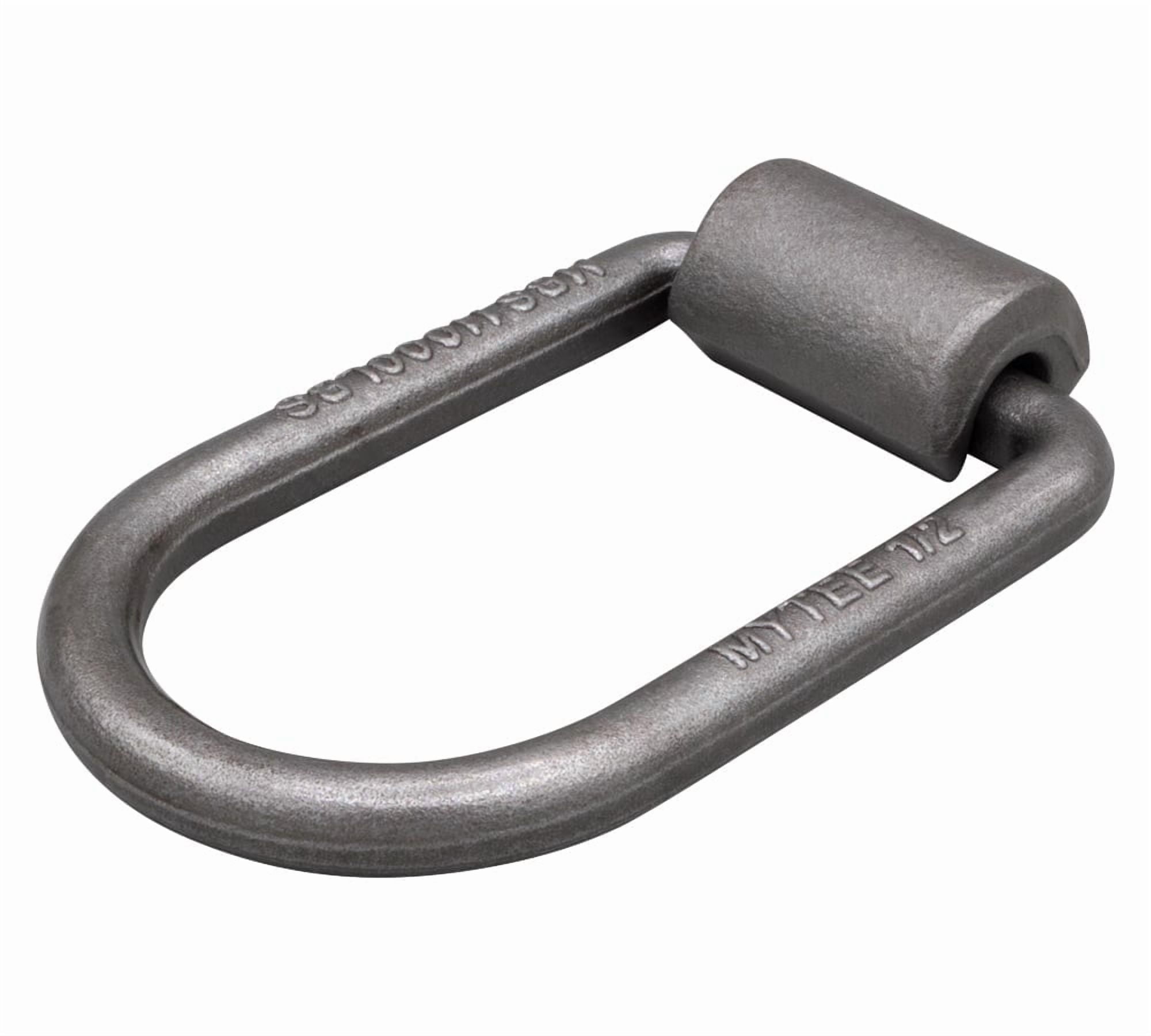 40 pack 1/2" Heavy Duty Weld-On Extended Forged D Ring w/ Mounting Brackets - 11000 lbs Bracking Strength - Tie Down Anchor D-Ring for Trailer, Truck Cargo, RV, ATV Tiedowns
