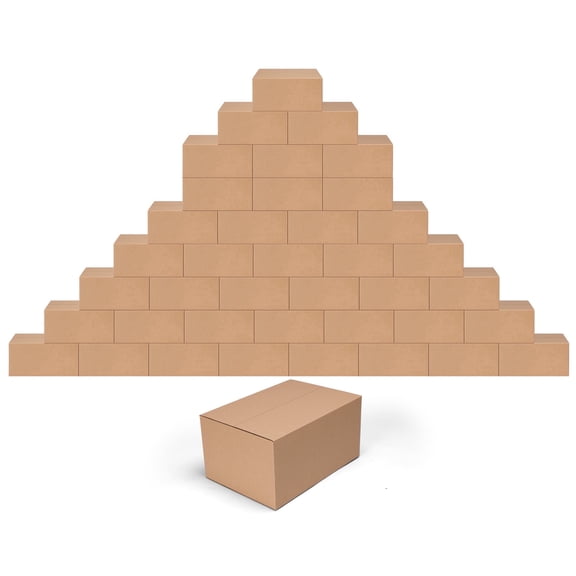(40 pack)10x7x5 inches Shipping Boxes, Brown Corrugated Cardboard Box Literature Mailer