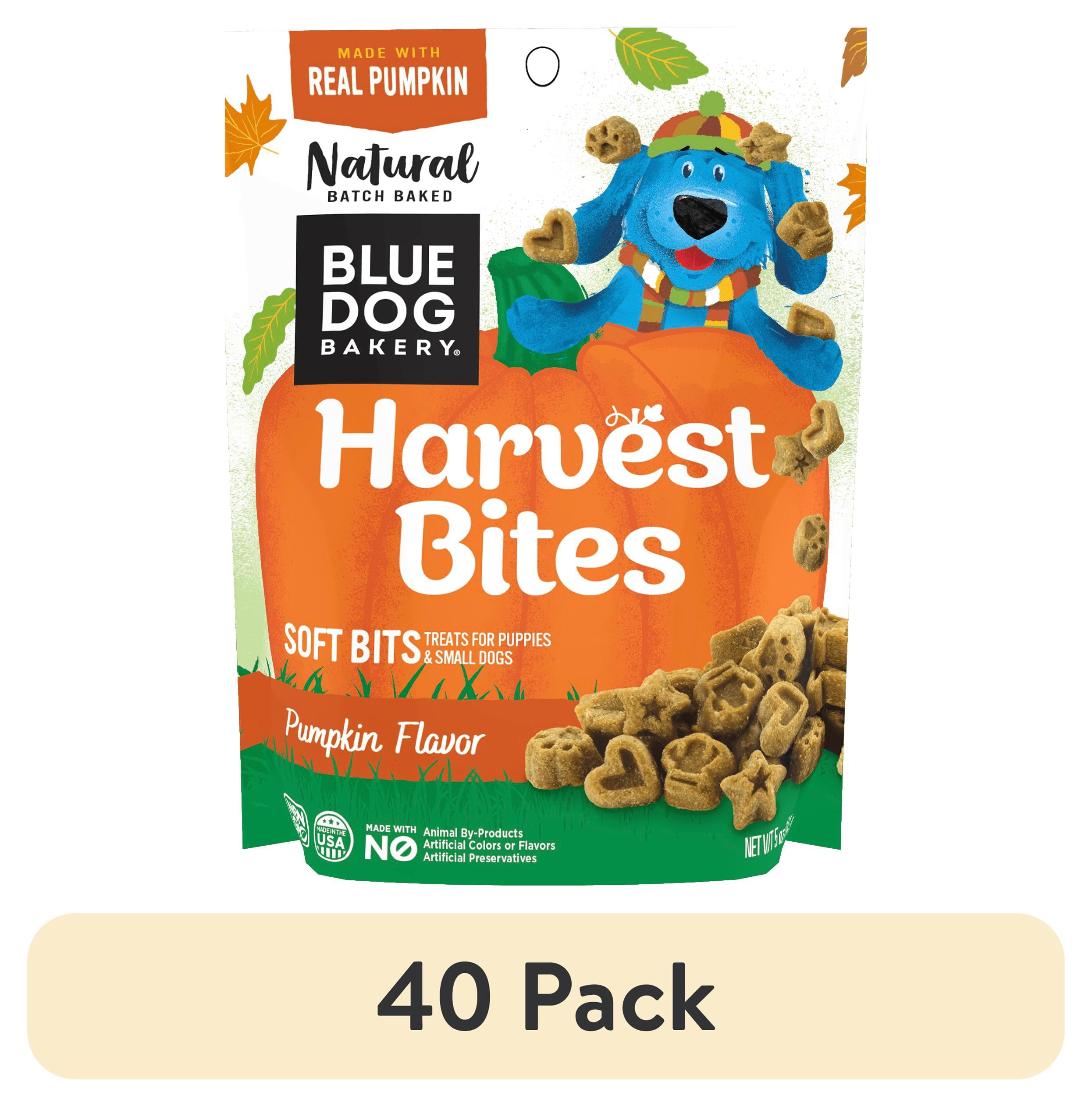 (40 pack) Blue Dog Bakery Harvest Bites, Pumpkin Flavor, 5 Ounces
