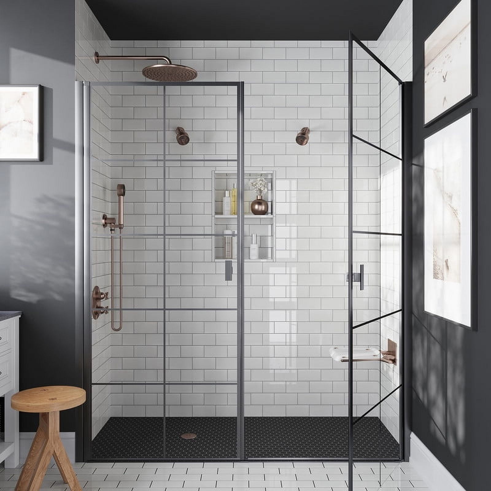 Beige Glossy Glass Subway Wall Tile for Bathroom and Kitchen