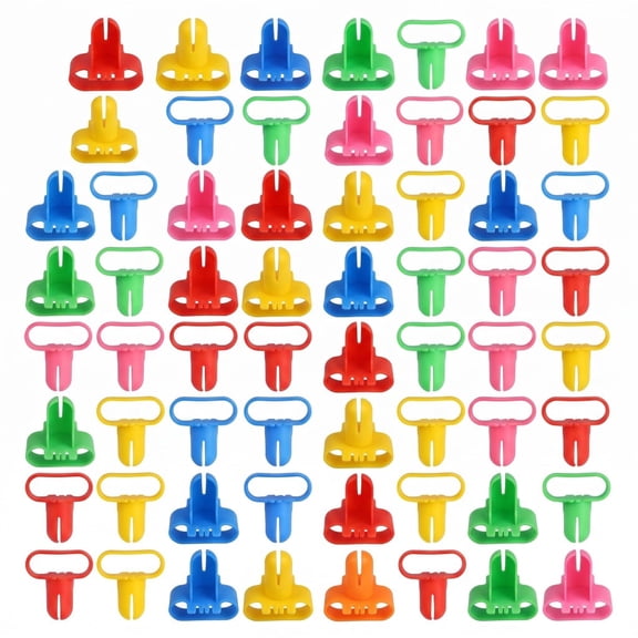 40 pack Plastic Balloon Knotter Tools, Random Color Balloon Tying Tool Set for Birthday and Wedding Decorations, Compact for Easy Storage and Carrying