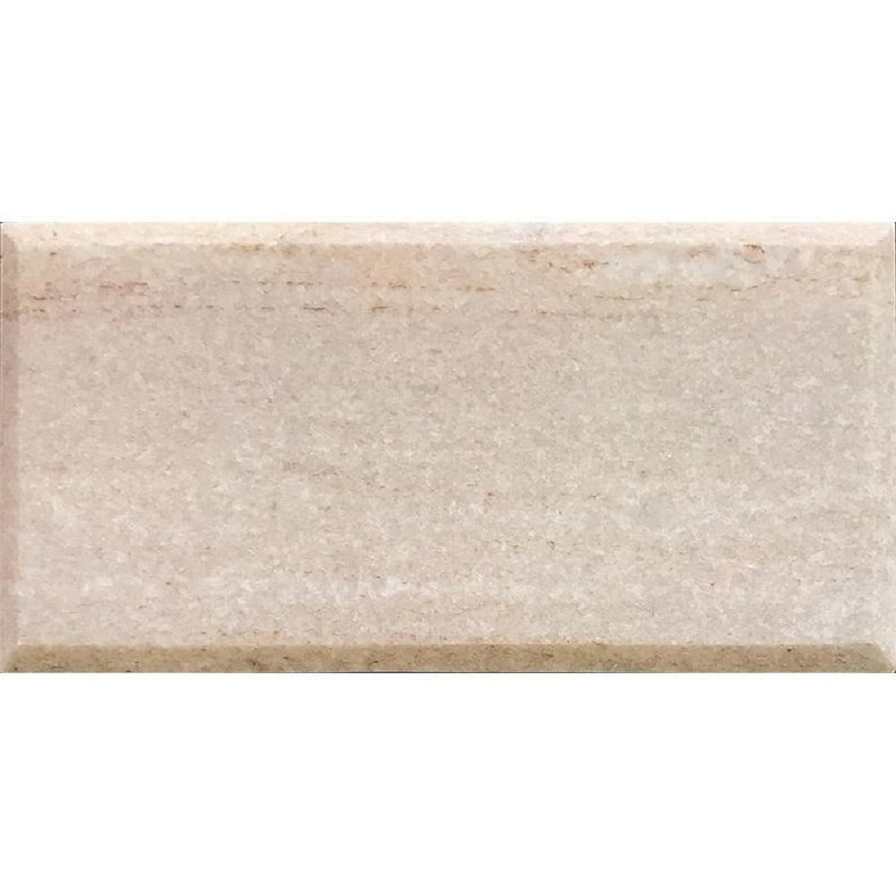 Wooden Beige 3" x 6" Beveled Marble Subway Tile