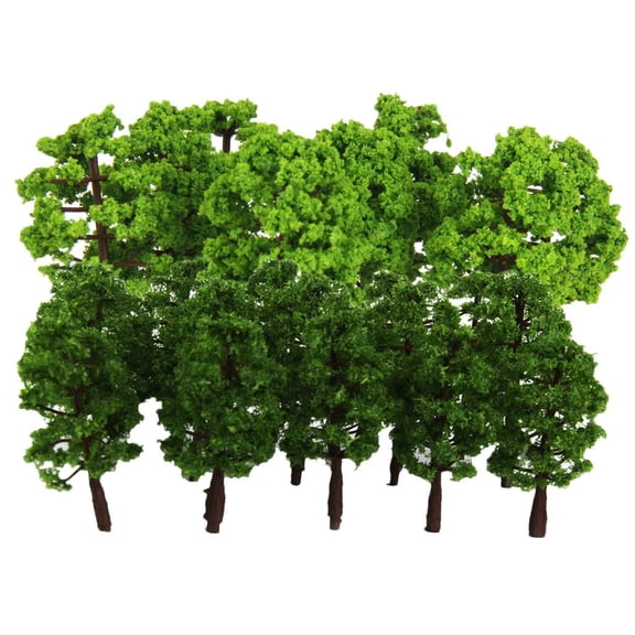 40 pcs 1:150 SCALE Model Trains Railway Layout Garden Street Scenery 8cm