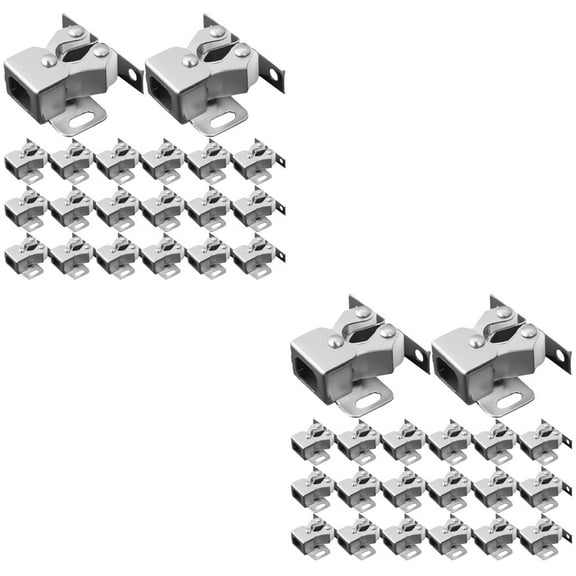 40 pcs Cabinet Latches And Catches Double Roller Catches for Cupboard Closet Cabinet