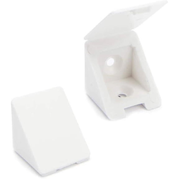 40 pcs Corner Bracket/Furniture Connectors/Shelf Bracket - 2 holes - Color: White - Material: Plastic