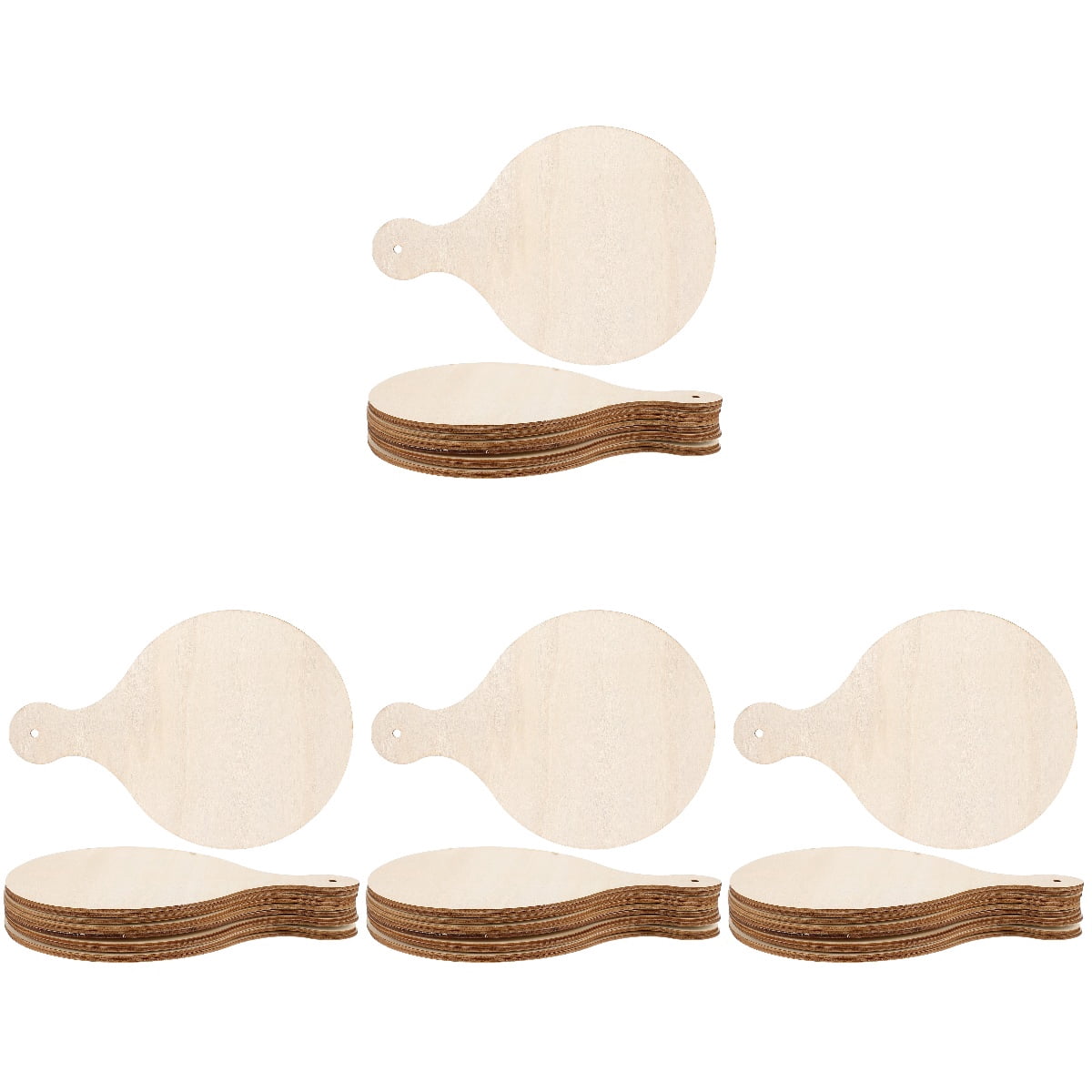 Eease 40 pcs DIY Unfinished Round Wooden Cutting Board Wood Chopping