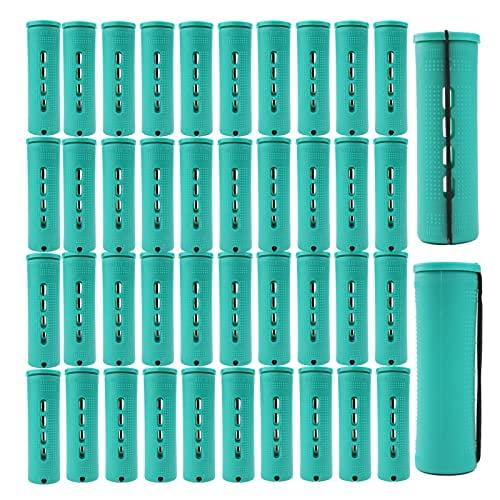 40 pcs Green Color Perm Rods for Natural Hair Large Jumbo Cold Wave for Long Short Hair Hair Roller Curlers Hairstyle Hairdressing Tools