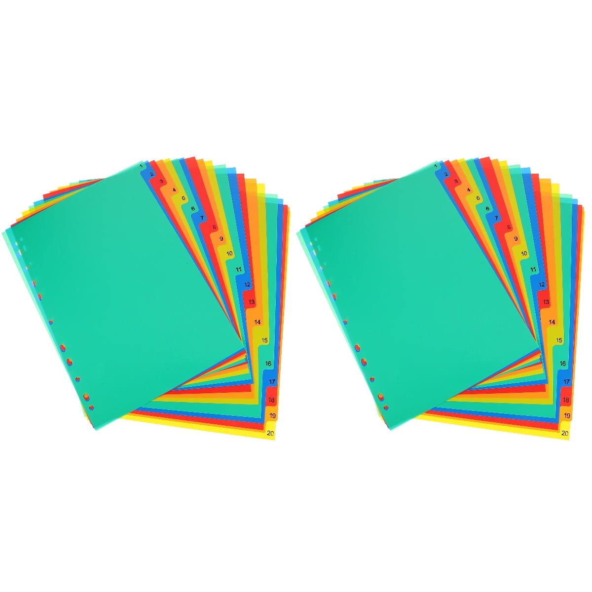 40 pcs Office Binder Book Dividers Detachable Binder Tabs Notebook