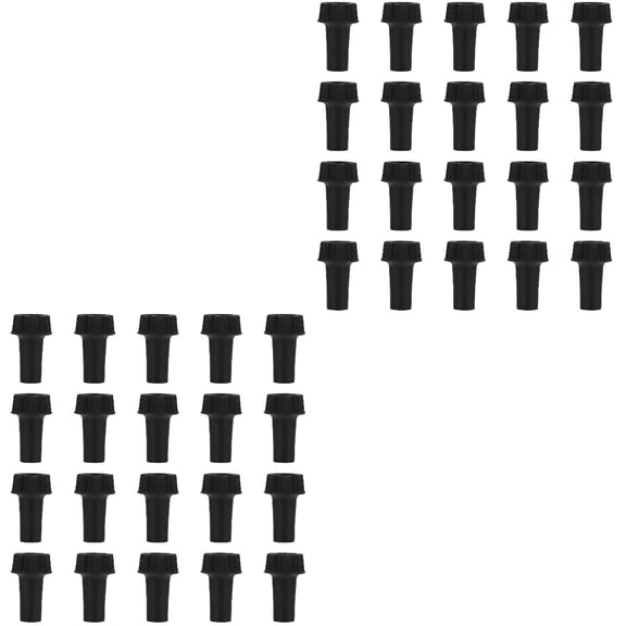 40 pcs On or Off Replacement Lamp Knobs Turn Twists Black Plastic Socket Extension Knobs