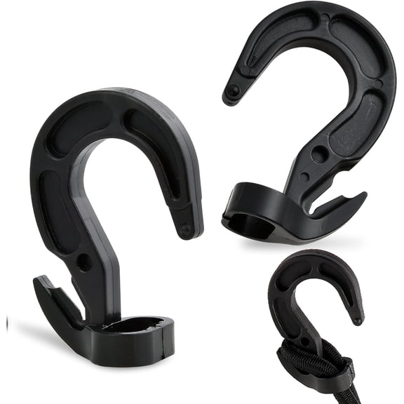 40 pcs Plastic Shock Cord Hooks, Elastic Bungee Rope Hooks Fit for 1/4" 5/16" 3/8" Shock Cord Rope Rubber Rope for Camping Tarps