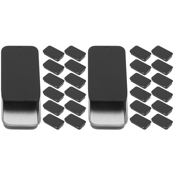 40 pcs Sliding Lid Tin Box Vintage Tinplate Box Container Organizer Storage Box