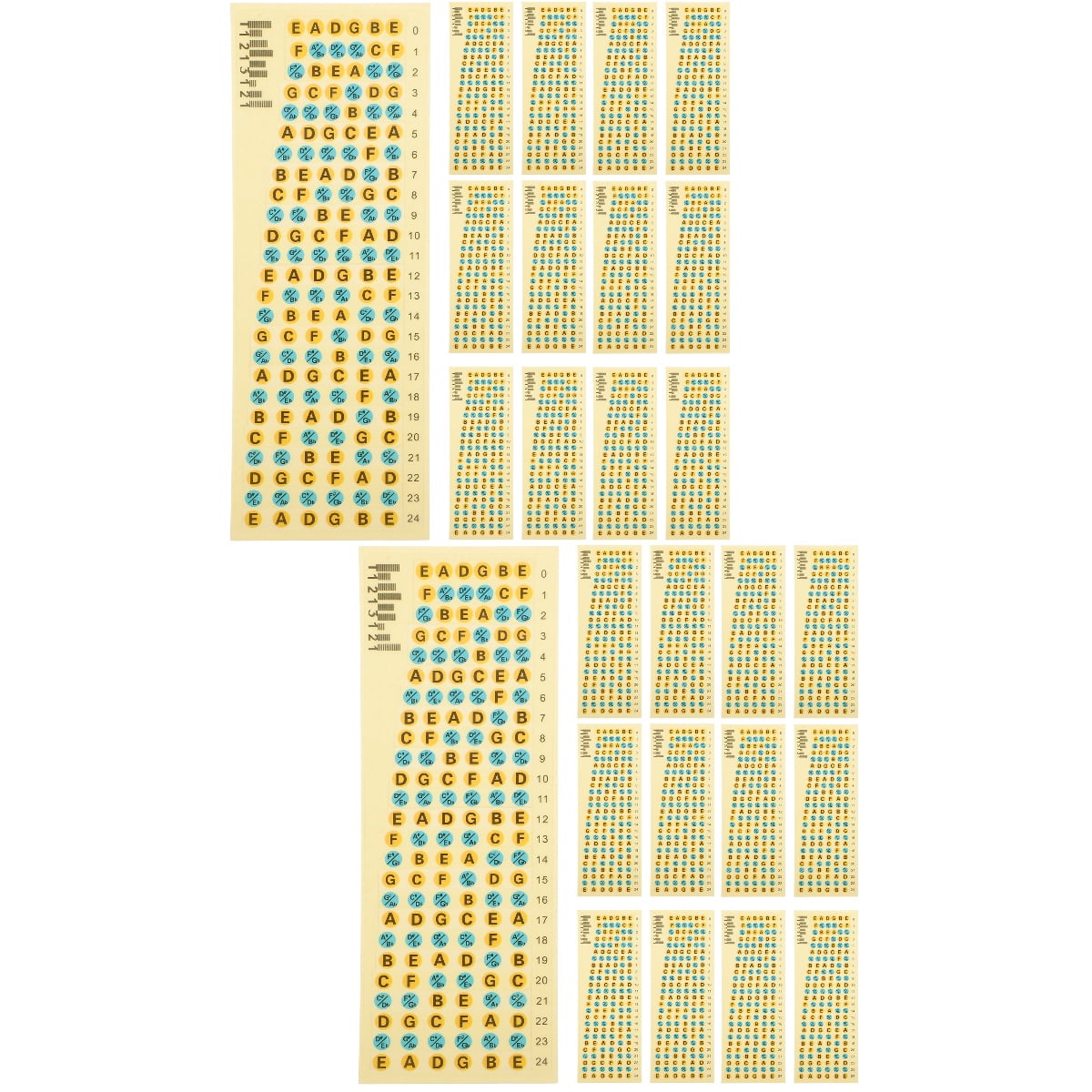 40 pcs Ukulele Finger Guide Sticker Fingerboard Guide Fretboard Marker ...