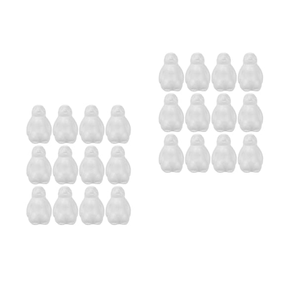 40 pcs Unfinished Foam Penguin Sculpture Craft Foam For Diy Projects Mini Penguin Figurines For Penguin Simulation Models