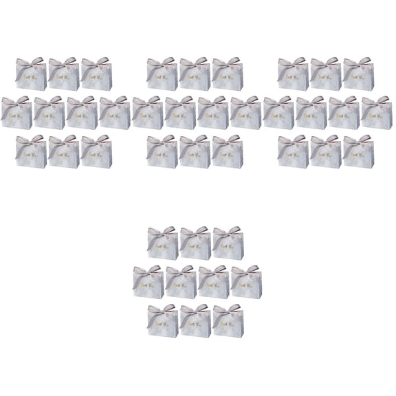 40 pcs Wedding Favor Bags Marble Thank You Bags Boutique Bags with Bowknot