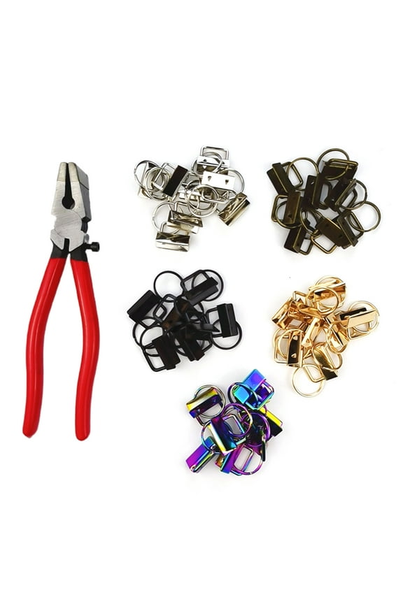 40 pcs for Key Fob Hardware Keychain Hardware Set 5 Color Keychain Hardware with for Key Rings for Key Fob Glass Running