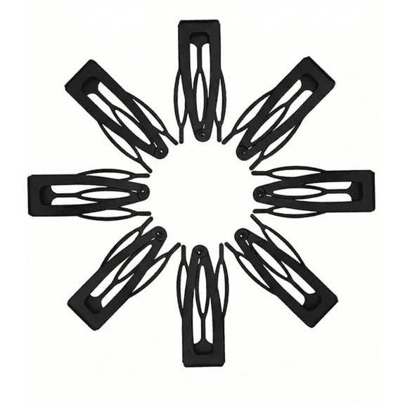 Hair Accessories, 40pcs Small Metal Snap Clips, Black, Boxed