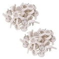 40 pcs plastic heavy wall picture frame hooks hangers 3pin small white