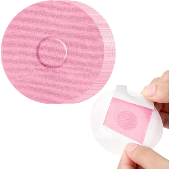 SUNMON 40 Packs Libre 3 Sensor Covers Waterproof, Freestyle Libre 3 Covers, Adhesive Patches Pre-Cut Back Paper Long Lasting for 10-14 Days, Not Include Freestyle Libre 3 Sensor (Pink)