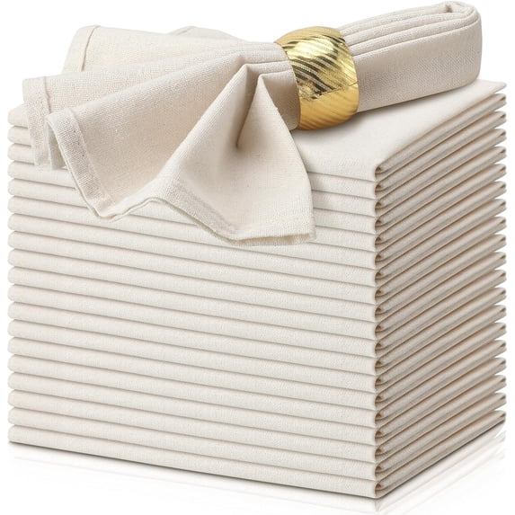 40 piece beige fabric linen napkins wholesale reusable cotton napkins ...