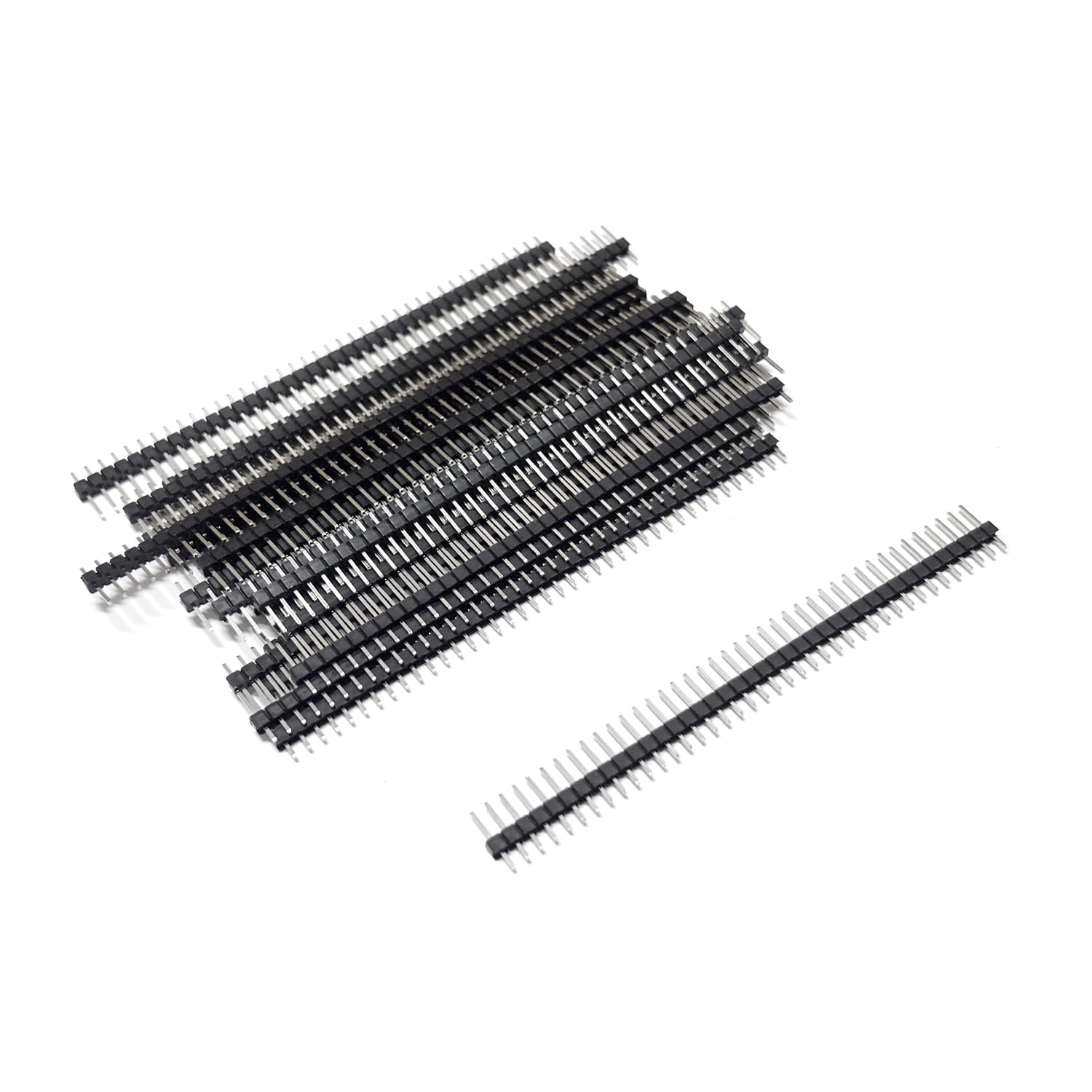40-pin header - 2.54 single row male connector suitable for breadboard, connectors (straight plug, 24)