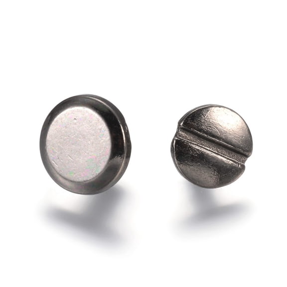 40 set Alloy Screw Rivets Chicago Screws Garment Accessories Gunmetal 7.5x10mm Knob: 4mm