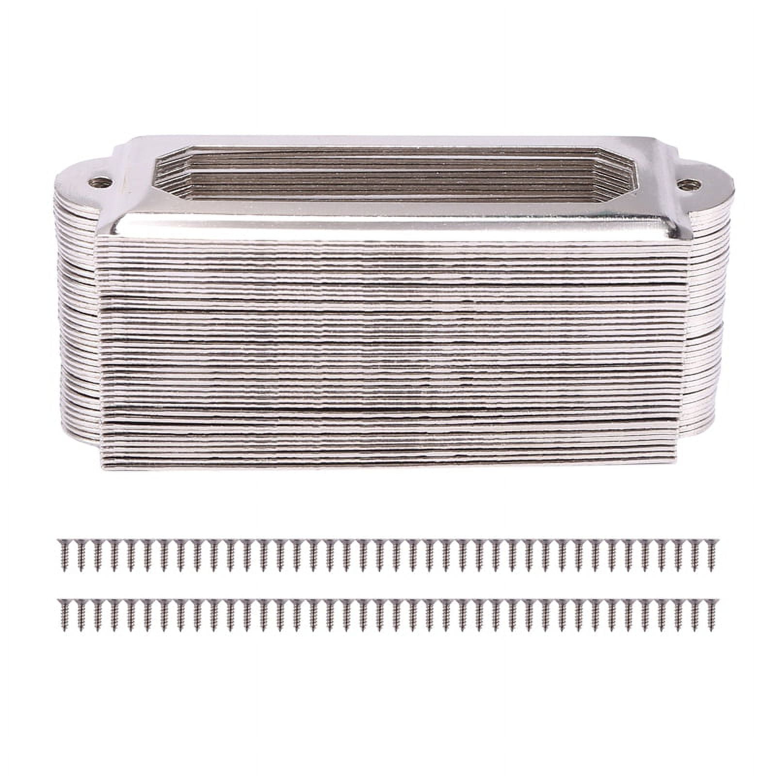 40 set Office Library File Drawer Card Tag Label Holder Metal