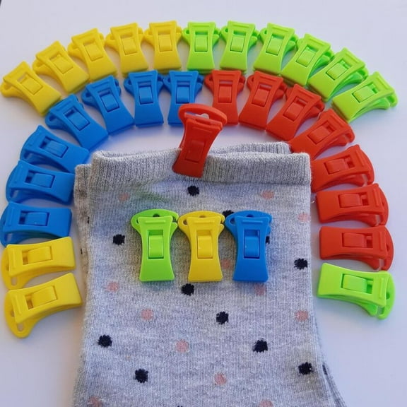 40 sock clips 1.5 * 2.8 cm for washing machine and dryer Laundry drying hook Very convenient and quick to hang, sort and draw with the clip