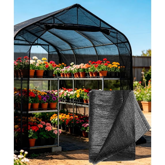 40% to 50% Black Shade Cloth Mesh Tarp, 10x8 FT Sun Block for Garden ...