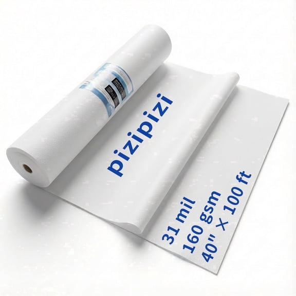40" x 100' Temporary Floor Protection Roll, Self-Adhesive Hardwood Floor Covering & Plastic Drop Cloth for Tile, Heavy Duty Carpet Protection Film for Painting, Renovation and Construction