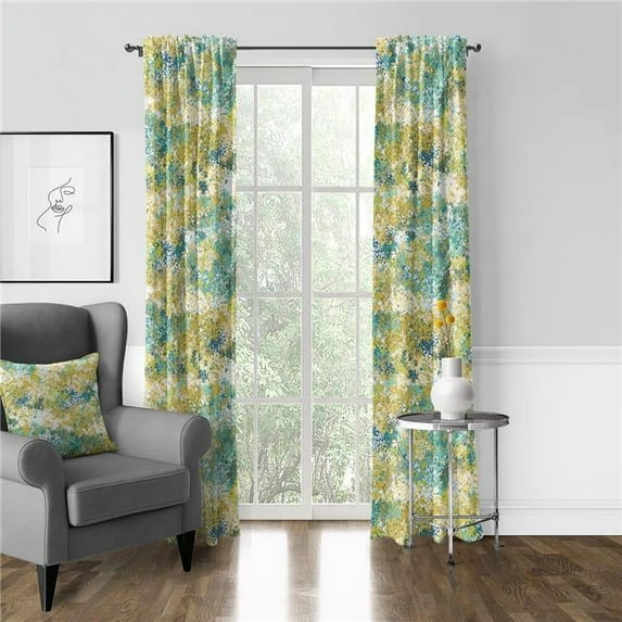 40 x 108 in. Lantana Blue Pinch Pleat Drapery Panel Pair