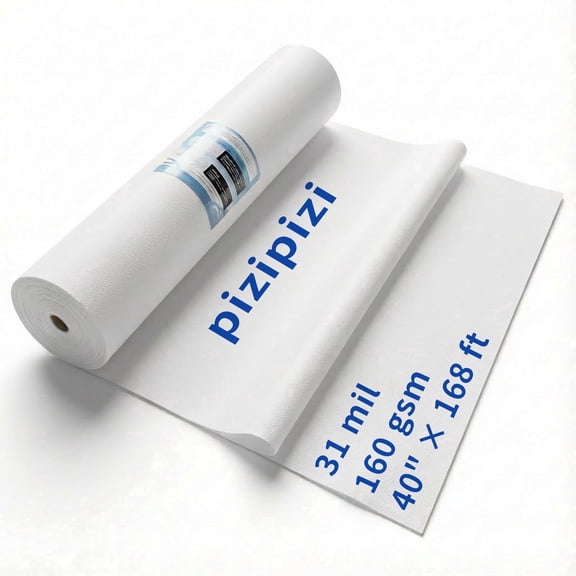 40" x 168' Temporary Floor Protection Roll, Self-Adhesive Hardwood Floor Covering & Plastic Drop Cloth for Tile, Heavy Duty Carpet Protection Film for Painting, Renovation and Construction, 560 sq ft