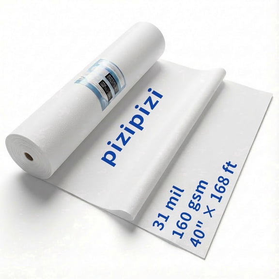 40" x 168' Temporary Floor Protection Roll, Self-Adhesive Hardwood Floor Covering & Plastic Drop Cloth for Tile, Heavy Duty Carpet Protection Film for Painting, Renovation and Construction, 560 sq ft