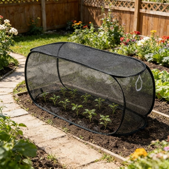 40" x 18" x 18" Garden Netting for Raised Beds, Foldable Raised Garden Bed Cover with Ground Nail, Raised Bed Cover Garden Beds, Insect Bird Control, Plant Protection