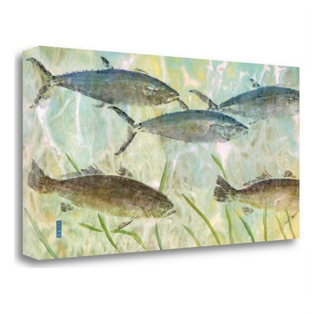 40" x 20" Outside Flats by Jim Roberts - Print On Canvas Fabric Multi-Color