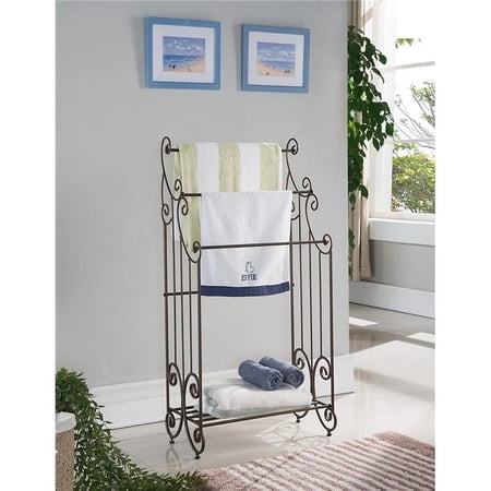 40 x 20 x 12 in. Towel Rack - Pewter