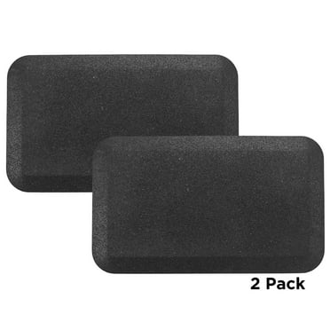 GroundSmart 40” x 24” Recycled Black Rubber Playground Swing Mat, Child Safety Play Flooring, 2 Pack