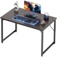 thumbnail image 1 of 40 x 24 Inch Computer Desk with Deeper Desktop, Metal Frame, Black, 1 of 9