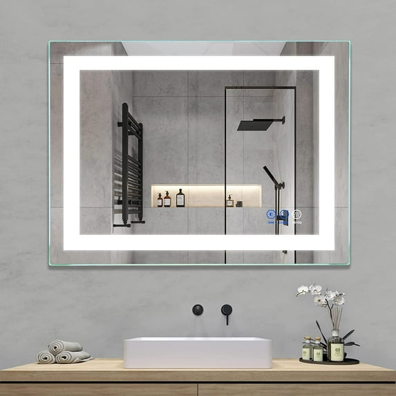40"x 24" LED Bathroom Mirror Vanity Mirror, Anti-Fog, Dimmable, Touch Switch, Memory Led Wall Mirror Suitable for Bathroom, Vanity (Vertical/Horizontal)
