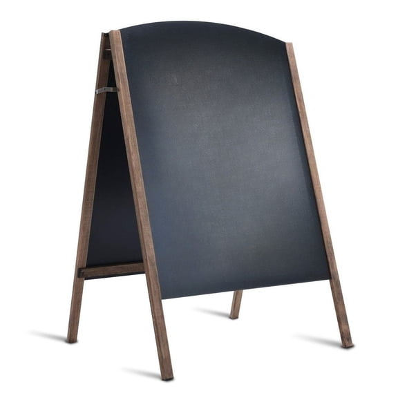 40 x 26 Inches A-Frame Chalkboard Sign, Rustic Wooden Double-Sided Standing Sidewalk Chalkboard Sign Sandwich Board, Ideal for Businesses Wedding Announcements & Events