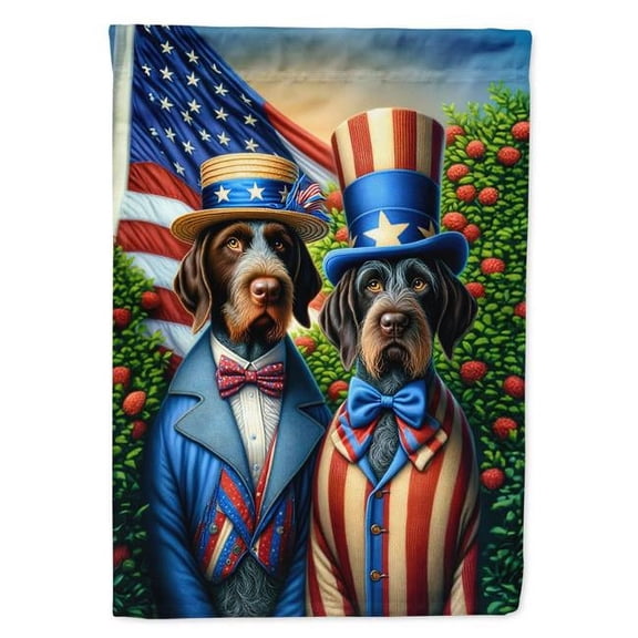 40 x 28 in. Unisex All American German Wirehaired Pointer Polyester House Flag