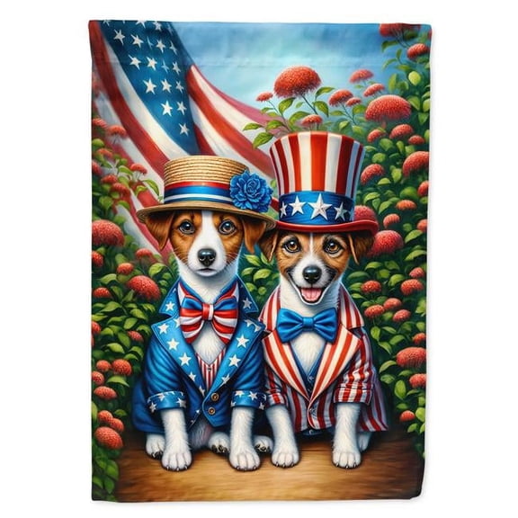 40 x 28 in. Unisex All American Jack Russell Terrier Polyester House Flag