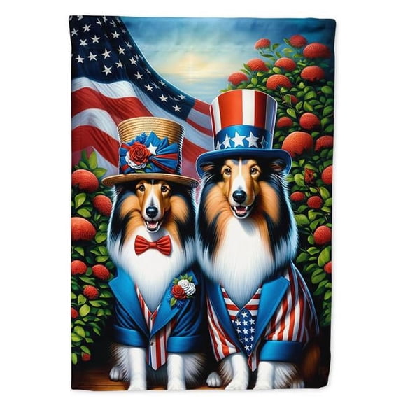 40 x 28 in. Unisex All American Sheltie Polyester House Flag