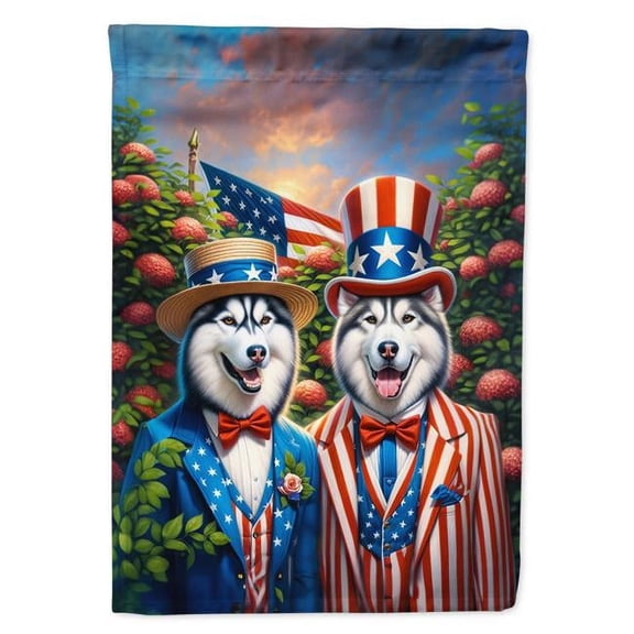 40 x 28 in. Unisex All American Siberian Husky Polyester House Flag