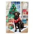 thumbnail image 1 of 40 x 28 in. Unisex Chocolate Labrador Retriever Christmas Polyester House Flag, 1 of 1