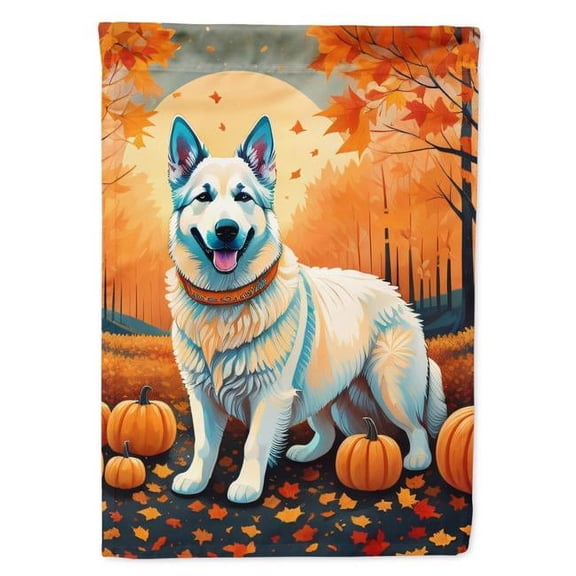 40 x 28 in. Unisex White German Shepherd Fall House Flag