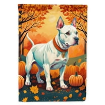 40 x 28 in. Unisex White Pit Bull Terrier Fall House Flag