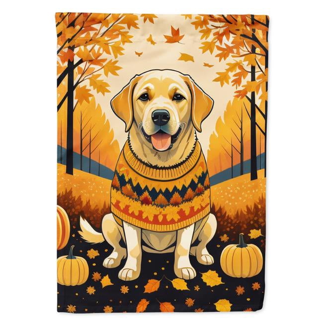 Yellow Lab Fall 40 x 28 in. Unisex Yellow Labrador Retriever Fall House Flag - Walmart ...