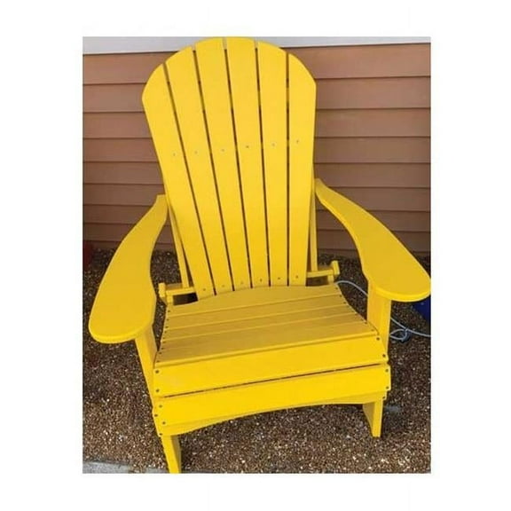 40 x 32 x 33 in. Folding Adirondack Chair, Yellow