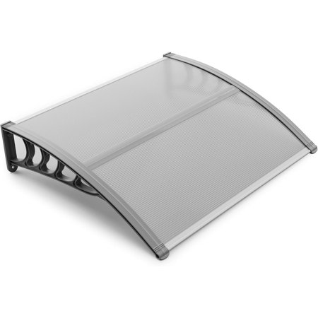 40" x 40" Door Window Awning Exterior, Polycarbonate Cover Entry Door Outdoor Patio Awning Canopy, Front Door Overhang Awning for Sun Shutter, UV, Rain and Snow Protection, Hollow Sheet (Clear Board)